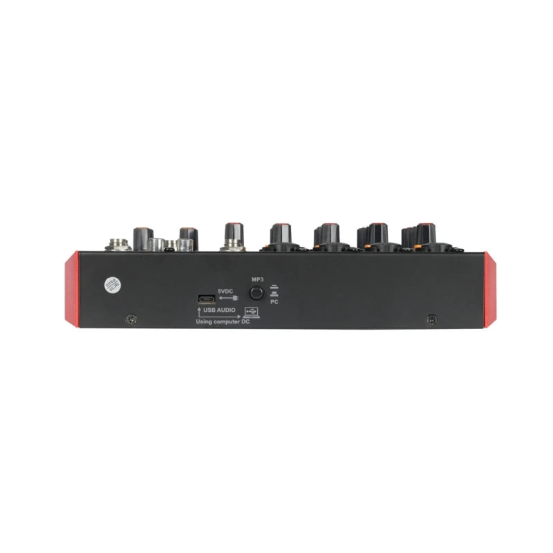 6 Channel Mixing Console Digital Audio Mixer +48v /BT/USB/MP3 Music Recording DJ Live Show Karaoke