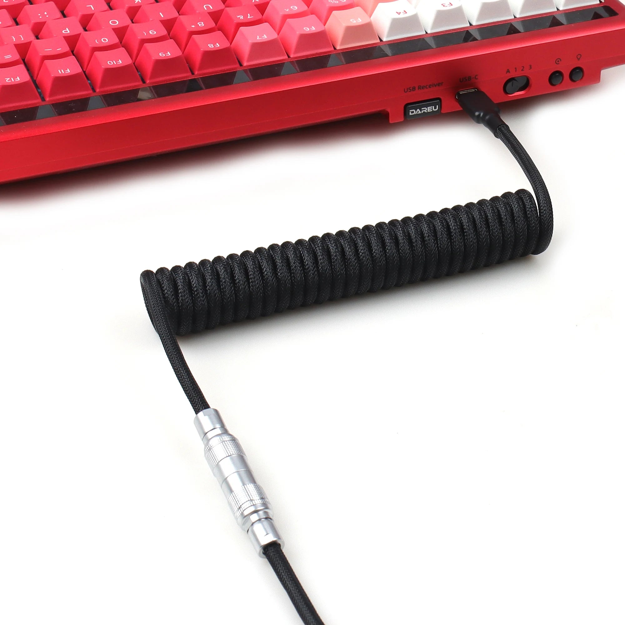 USB Coiled Keyboard Cable YC8 aviator Connector Keyboard Extension Cable Otg Cable Type-c for Keyboard and Mouse