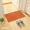 Modern Dark Green Chenille Fabric Rectangle Solid Color Bathroom Mat Waterproof Anti-Slip Stain Resistant Tufted Medium Hotel