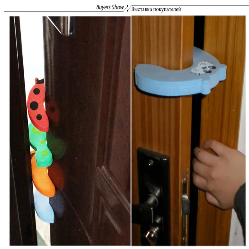 PANGDUBE Child Safety Lock Door Stopper Door Holder Cabinet Drawer Latch Baby Proofing Home Protection Kids Security Device