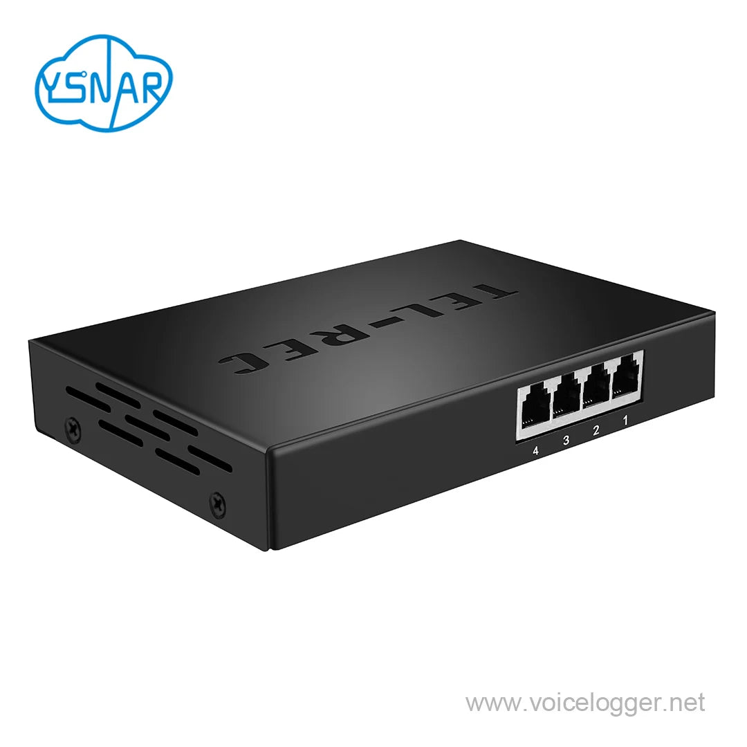 4CH USB Landline Telephone Voice Recorder for Call Center System, DAR-4U 4-Line PC Based Voice Logger Solution With Phone Number