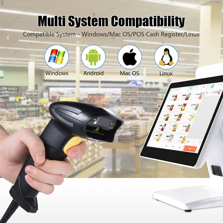Wholesale 1D 2D Handheld Long Range High-Speed USB & COM Interface Barcode Scanner with OCR Function CMOS Sensor and Stock