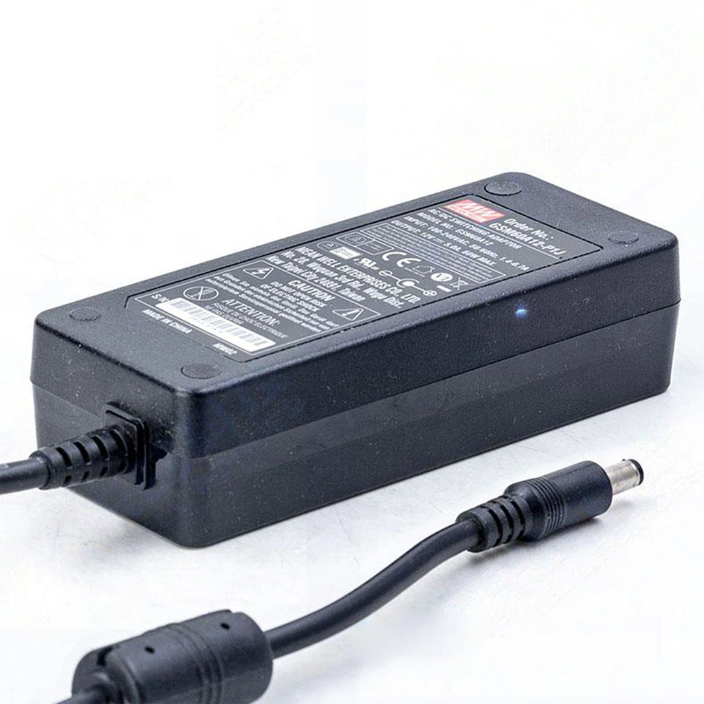 Mean Well GSM60A12-P1J 60W Medical Power Supply DC 12V 5A Class I -22°F to 158°F for Clinical Desktop Applications