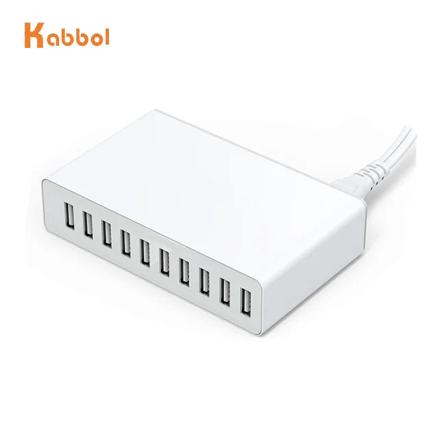 Smart 10 Port Fast USB Charger Multiport QC 3.0 Quick Charge Station 5V/12A Usb Charger 10 Port