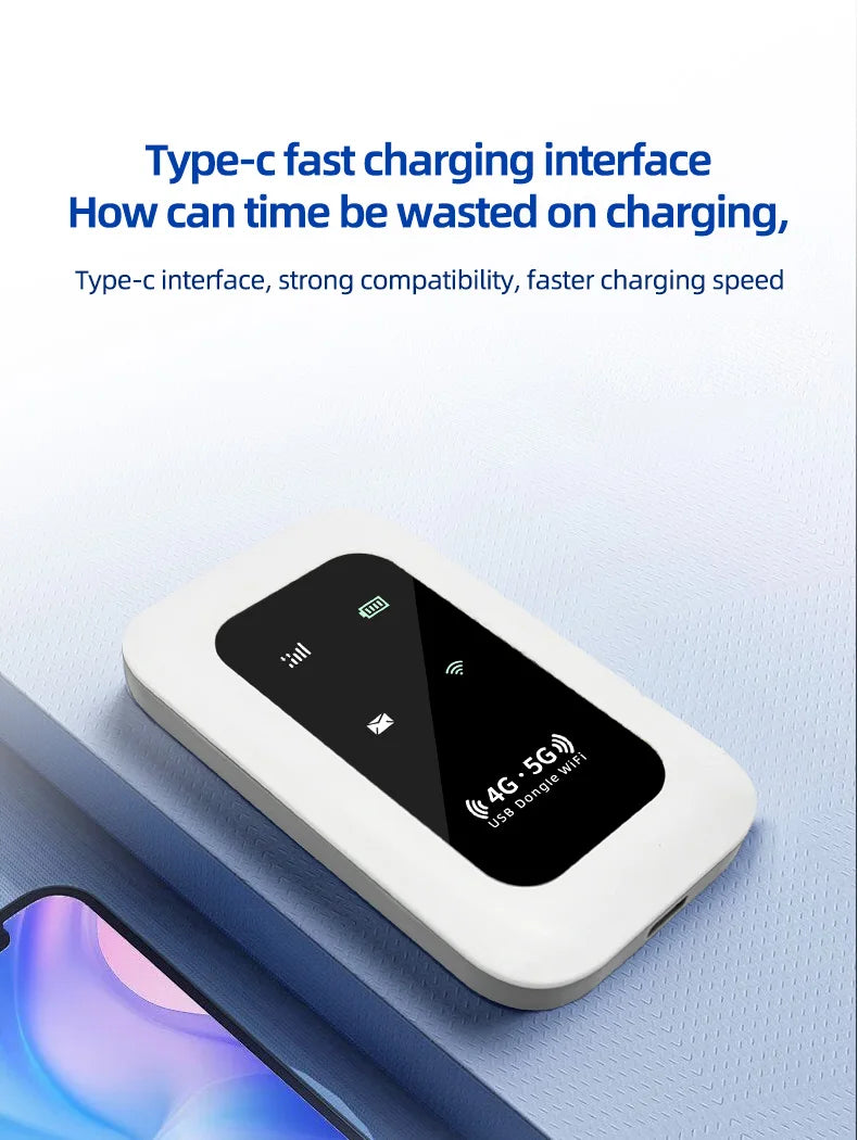Unlocked 2100mAh Battery with SIM Card Slot 4G LTE Router Hotspot 150mbps USB Dongle Pocket Wifi Wireless Battery