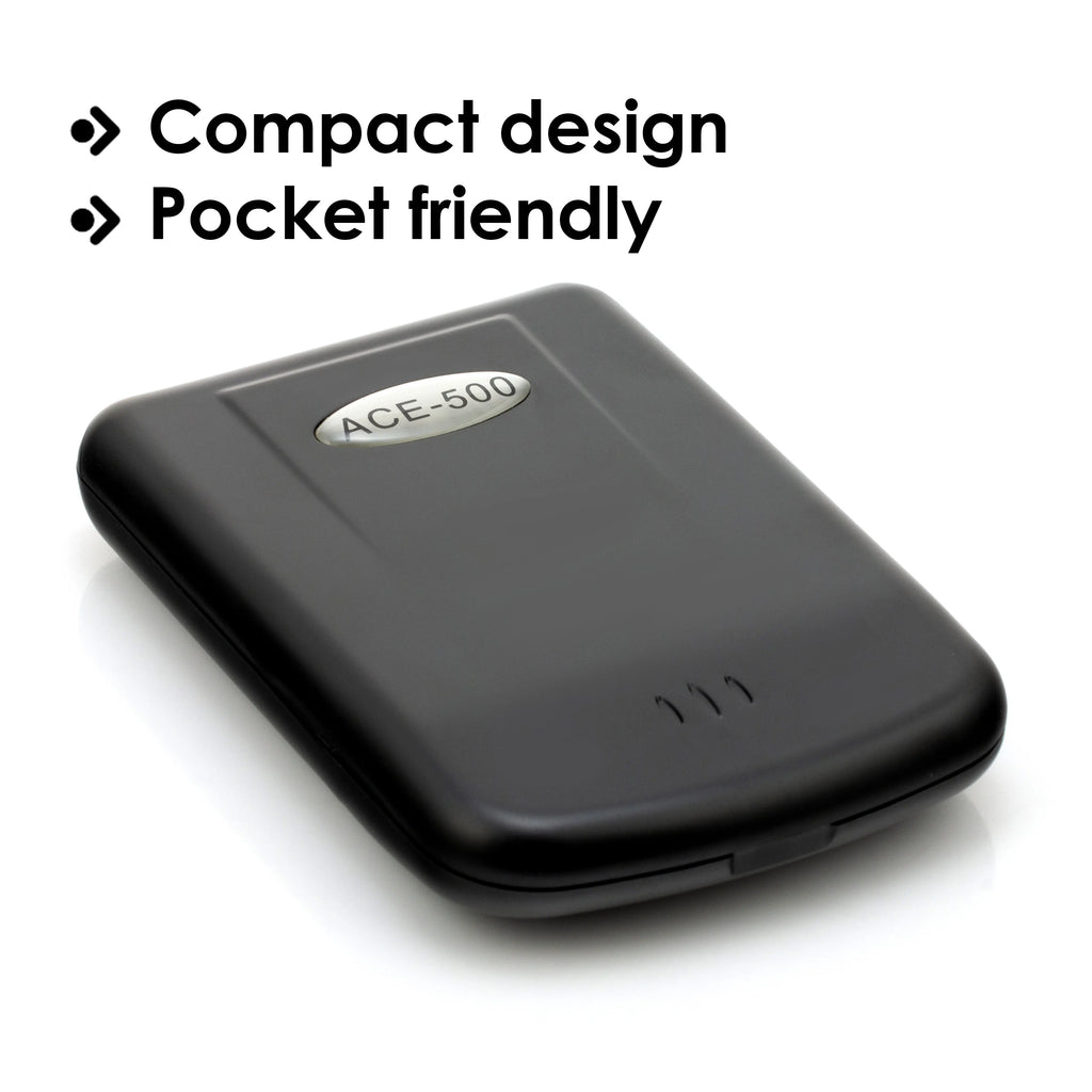 Ace Pocket Style Plastic Digital Scale 500g Capacity 10mg Accuracy Piece Counting Low Battery Indicator Tare Weight Measuring