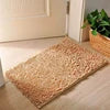 Modern Dark Green Chenille Fabric Rectangle Solid Color Bathroom Mat Waterproof Anti-Slip Stain Resistant Tufted Medium Hotel