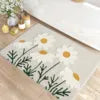 Modern Home Polyester Entrance Door Mat Non-Slip Rubber Style Floral Pattern Machine Made 3-5mm Thickness Super Absorbent Hand