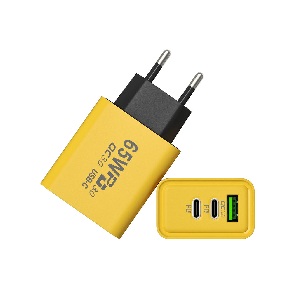 High Quality for Charger 65W Chargers US EU UK 3 USB-C  Mobile Phone 5v2a Charging Head Charger Adapter