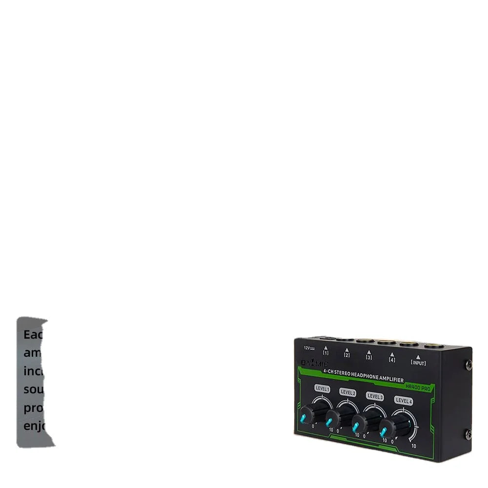 HA400 PRO Stereo Headphone Amplifier Studio Monitor with RGB Light Mini Headphone Amplifier