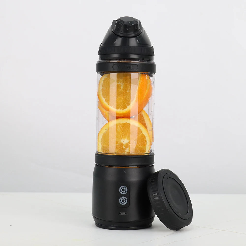 Juicer Blender USB Rechargeable Automatic Electric Juicer 700ML Stainless Steel 6 Blades Juicer for Outdoor Smoothie Blender