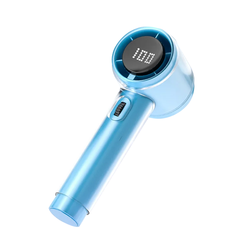 RYW Fan Factory FS2553 Portable 3000mAh USB Rechargeable Foldable Touch Control Handheld Fan Flashlight for Students Car Outdoor