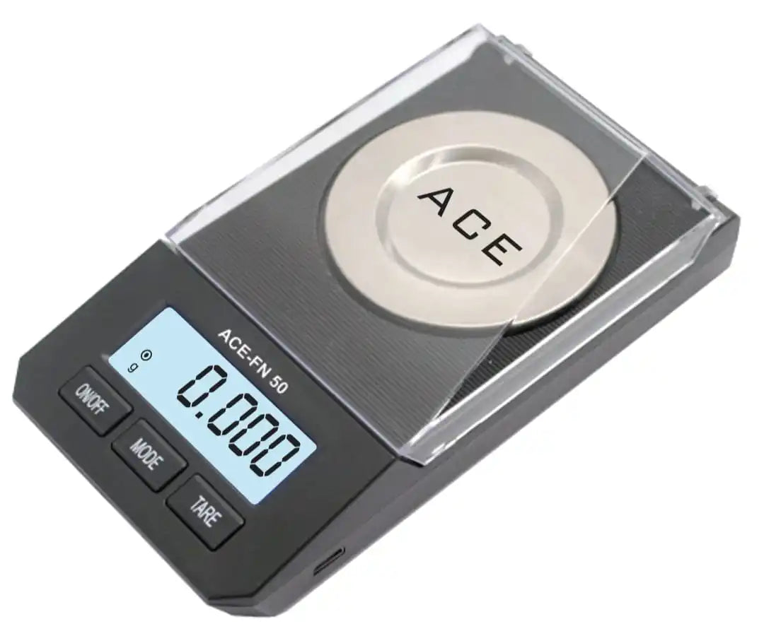 ACE FN-50 Best Digital LCD 50g*1mg Pocket Analytical Diamond Jewelry Weight Measuring Scale with Lid Stainless Steel Battery