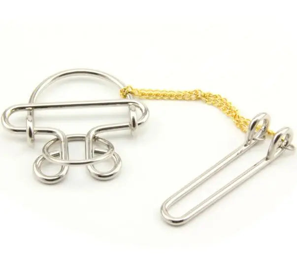 Classic Intelligence Metal Wire Puzzle Baffling Brain Teaser Magic Rings Puzzles Game for Adults Children