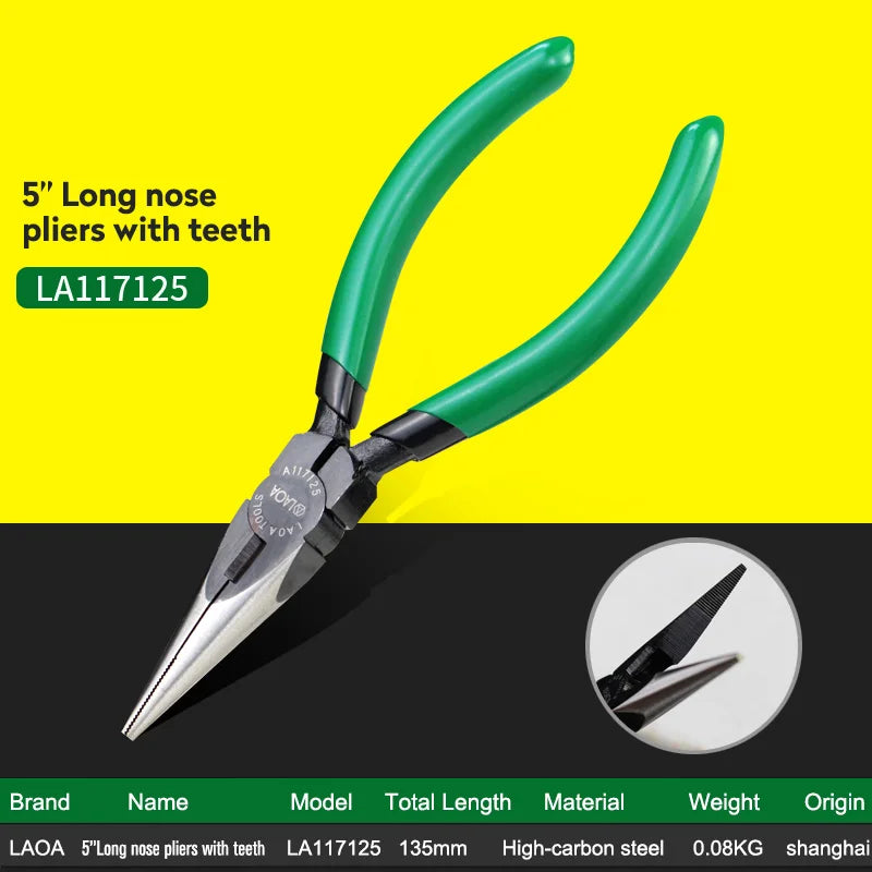 LAOA 5 Inch Mini Wire Cutter Pliers Needle Nose Pliers Diagonal Cutting Pliers Durable Hand Tools For DIY And Electrical Work