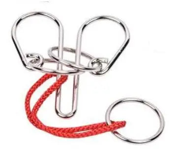 Classic Intelligence Metal Wire Puzzle Baffling Brain Teaser Magic Rings Puzzles Game for Adults Children