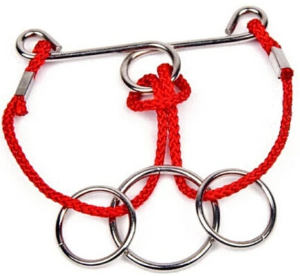 Classic Intelligence Metal Wire Puzzle Baffling Brain Teaser Magic Rings Puzzles Game for Adults Children