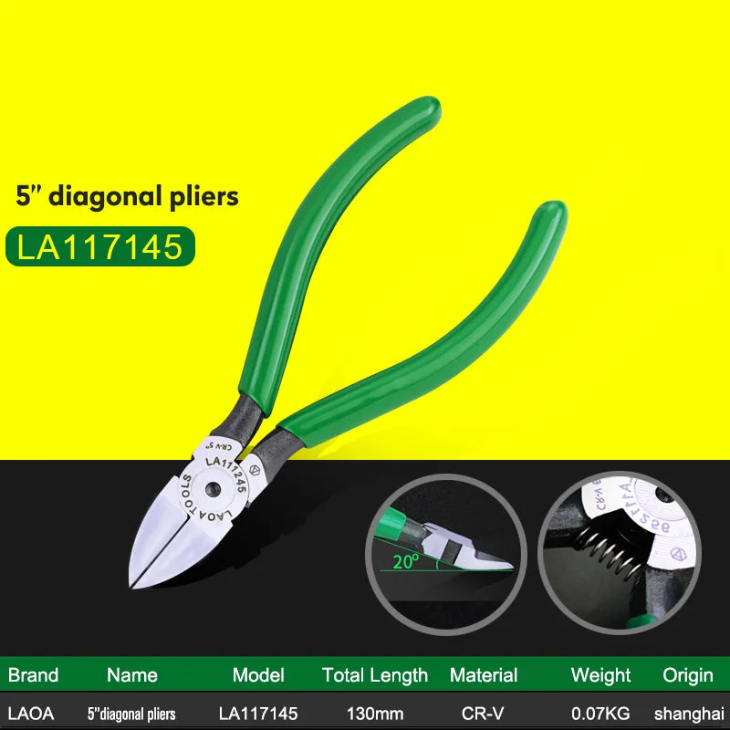 LAOA 5 Inch Mini Wire Cutter Pliers Needle Nose Pliers Diagonal Cutting Pliers Durable Hand Tools For DIY And Electrical Work