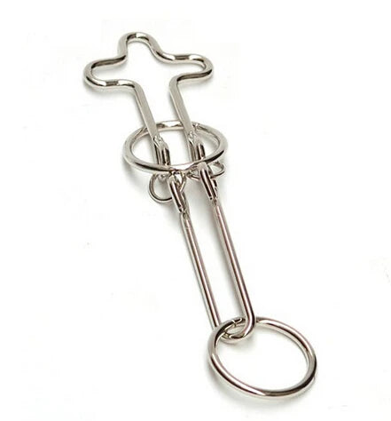 Classic Intelligence Metal Wire Puzzle Baffling Brain Teaser Magic Rings Puzzles Game for Adults Children