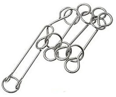 Classic Intelligence Metal Wire Puzzle Baffling Brain Teaser Magic Rings Puzzles Game for Adults Children