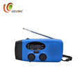 Multifunctional Waterproof Emergency Power USB Charger Solar Hand Crank Dynamo Portable AM/FM Radio 2000mAh Lithium-ion Battery