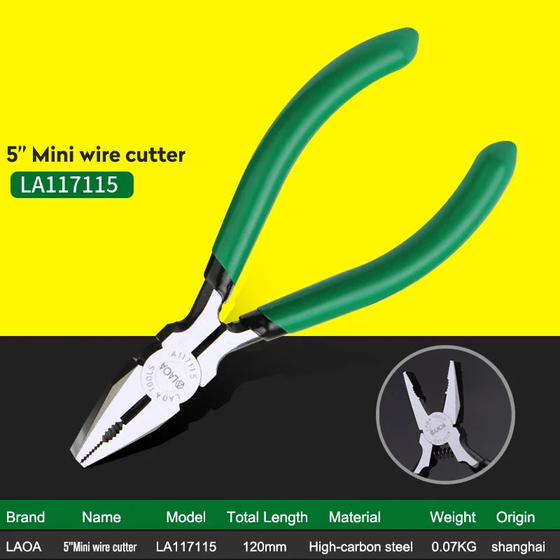 LAOA 5 Inch Mini Wire Cutter Pliers Needle Nose Pliers Diagonal Cutting Pliers Durable Hand Tools For DIY And Electrical Work