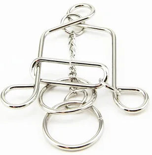 Classic Intelligence Metal Wire Puzzle Baffling Brain Teaser Magic Rings Puzzles Game for Adults Children