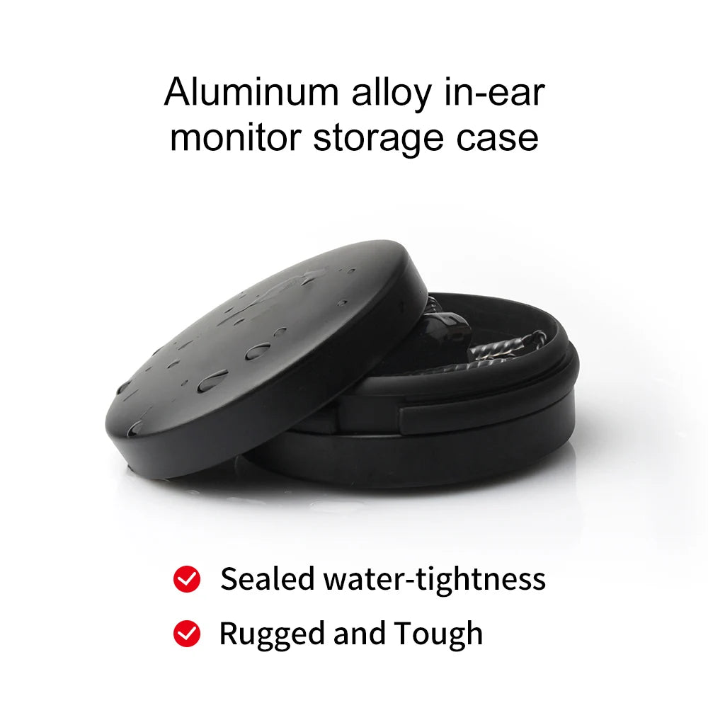 FDBRO New Metal Aluminum Alloy In-ear Earphone Accessories Earphone Hard Waterproof Portable Storage Case Bag Box Earphone