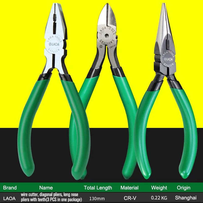 LAOA 5 Inch Mini Wire Cutter Pliers Needle Nose Pliers Diagonal Cutting Pliers Durable Hand Tools For DIY And Electrical Work