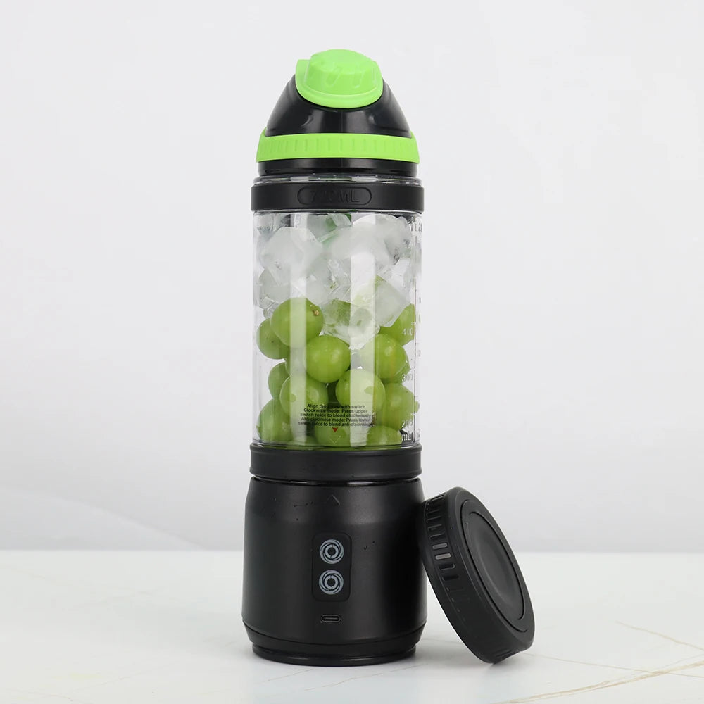 Juicer Blender USB Rechargeable Automatic Electric Juicer 700ML Stainless Steel 6 Blades Juicer for Outdoor Smoothie Blender
