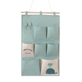 7 Pocket Wall Hanging Storage Organizers Cotton Linen Door tote bags Makeup Sundries Storage Bag Home Office Container Pouchs