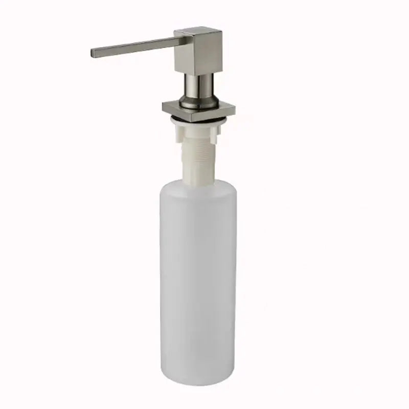 Black/Chrome Square Head Large Capacity Brass Soap Dispenser Kitchen Sink Dishwashing Detergent Hand Press Liquid Soap Dispenser