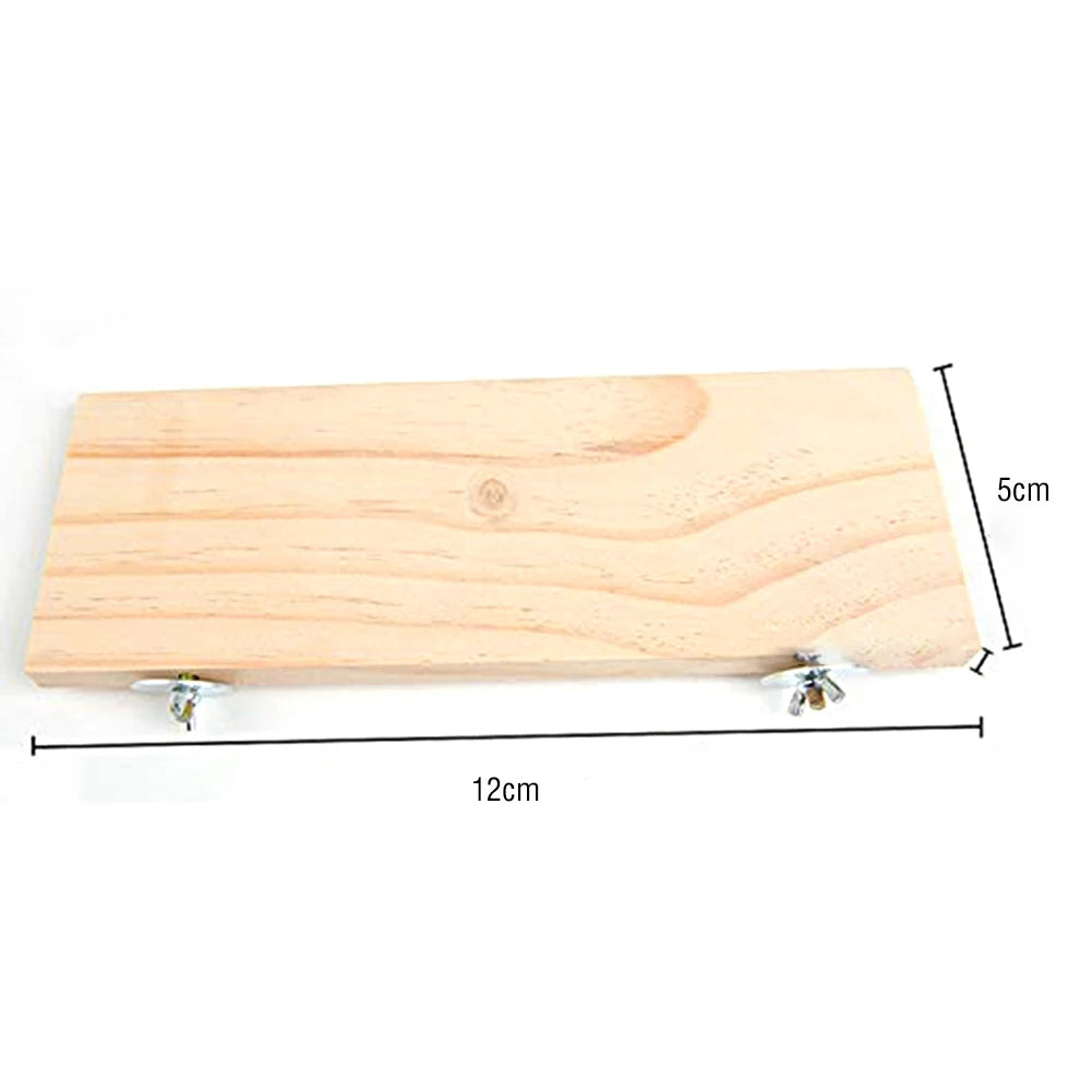 1-5pcs Pet Wood Jumping Platform Climbing Frame Scratch Board Springboard Cage Mounted Guinea Pig Toys House Supplies