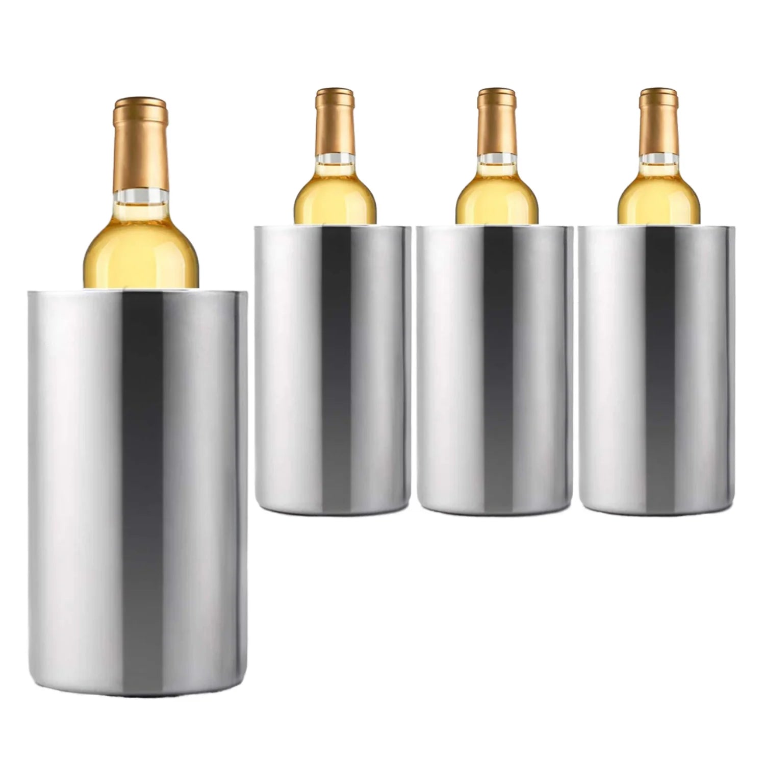 Factory Direct 1600ml Double-Layer Stainless Steel Modern Party Portable Wine Bucket Ice Beverage Tub