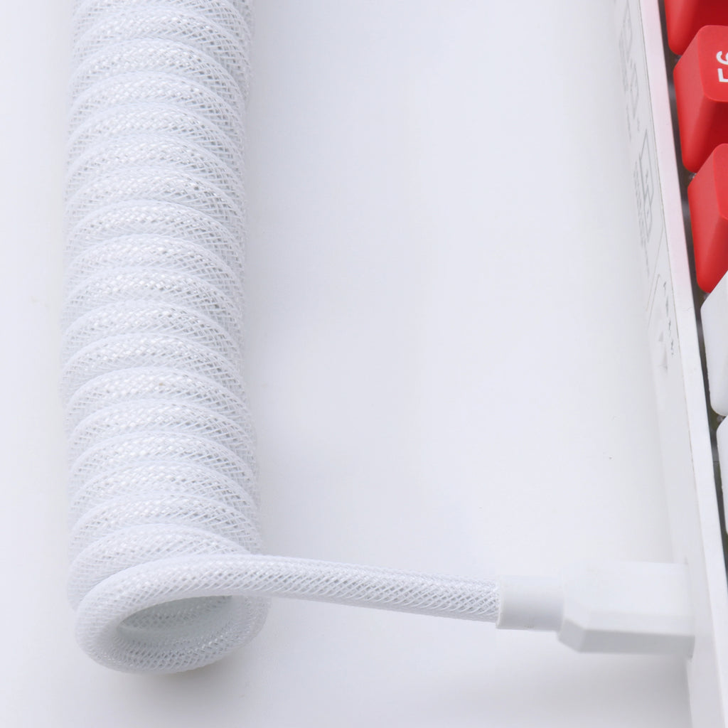 Durable Nylon Braided Coiled USB C Mechanical Keyboard Cable