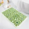 Modern Home Polyester Entrance Door Mat Non-Slip Rubber Style Floral Pattern Machine Made 3-5mm Thickness Super Absorbent Hand