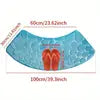 Modern Anti-Slip Novelty Style Bathroom Carpet Absorbent Polyester Fan-Shape Mat for Hotel & Home Use