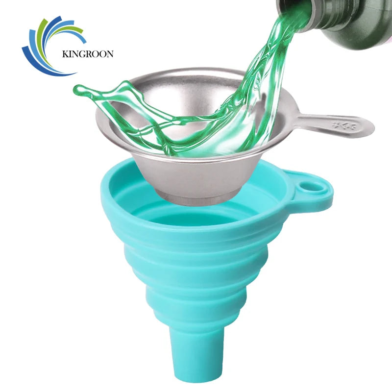 3D Printer Resin Filter Funnel Kit Stainless Steel Cup+Silicone Funnel Paper+Cleaning Shovel Tools For UV Photopolyme Resin