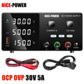 NICE-POWER Factory New 30V 5A Battery Charger Repair Encoder DC Lab Variable Power Supply USB for Moto Lead Acid Lithium Lifepo