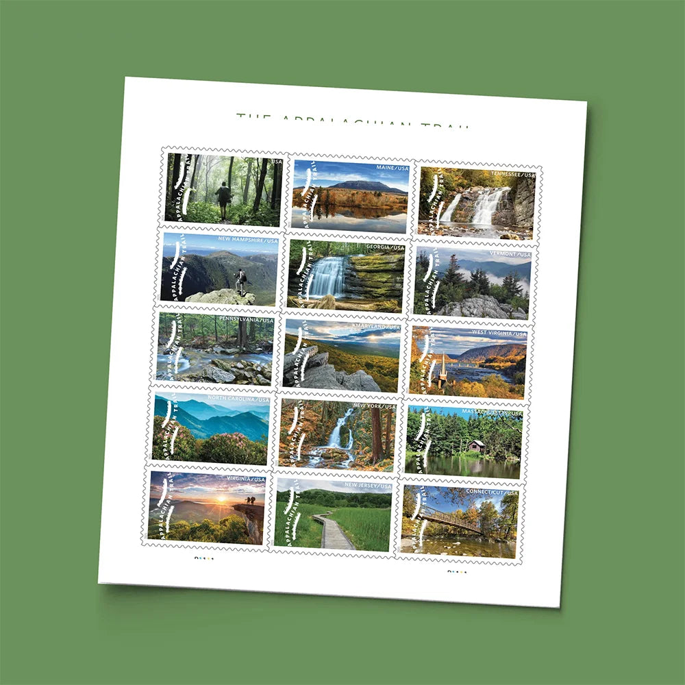 Permanent Stamps Labels Stickers 2025 the Appalachian Trail Custom Paper Legal Postage-stamps Label Online Bulk Printing