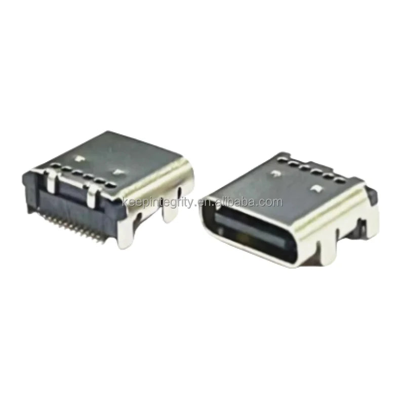 USB 3.1 Type-C 24P Female Socket Dual Row Patch Interface Socket with Four Pin Positioning 8.0MM USB Connector Accessories