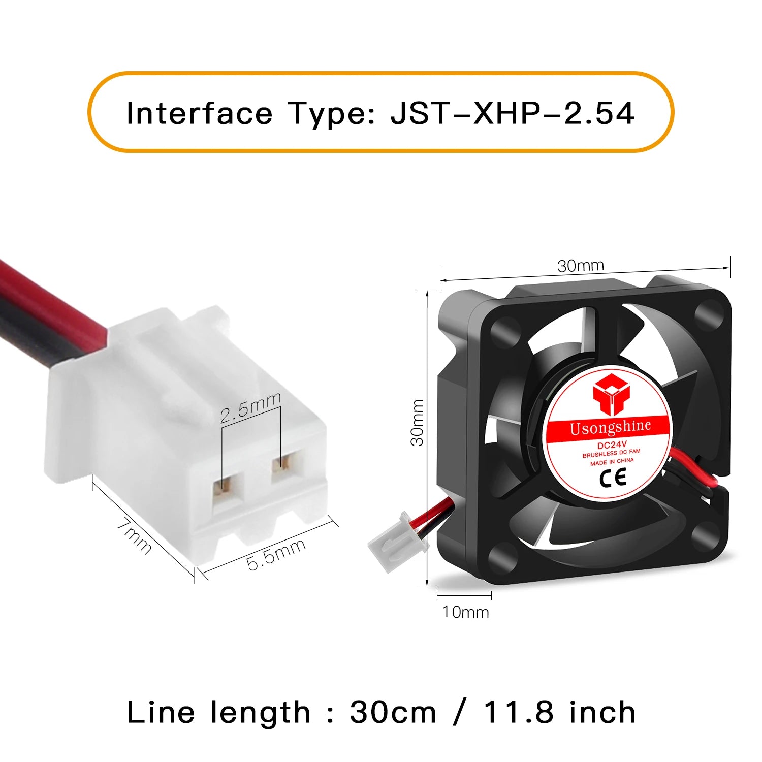 3D Pinter Parts 3010 Fan 30MM 30x30x10MM 12V 5V 24V 2Pin DC Cooler Small Cooling Fan DIY Reprap For J-Head Hotend