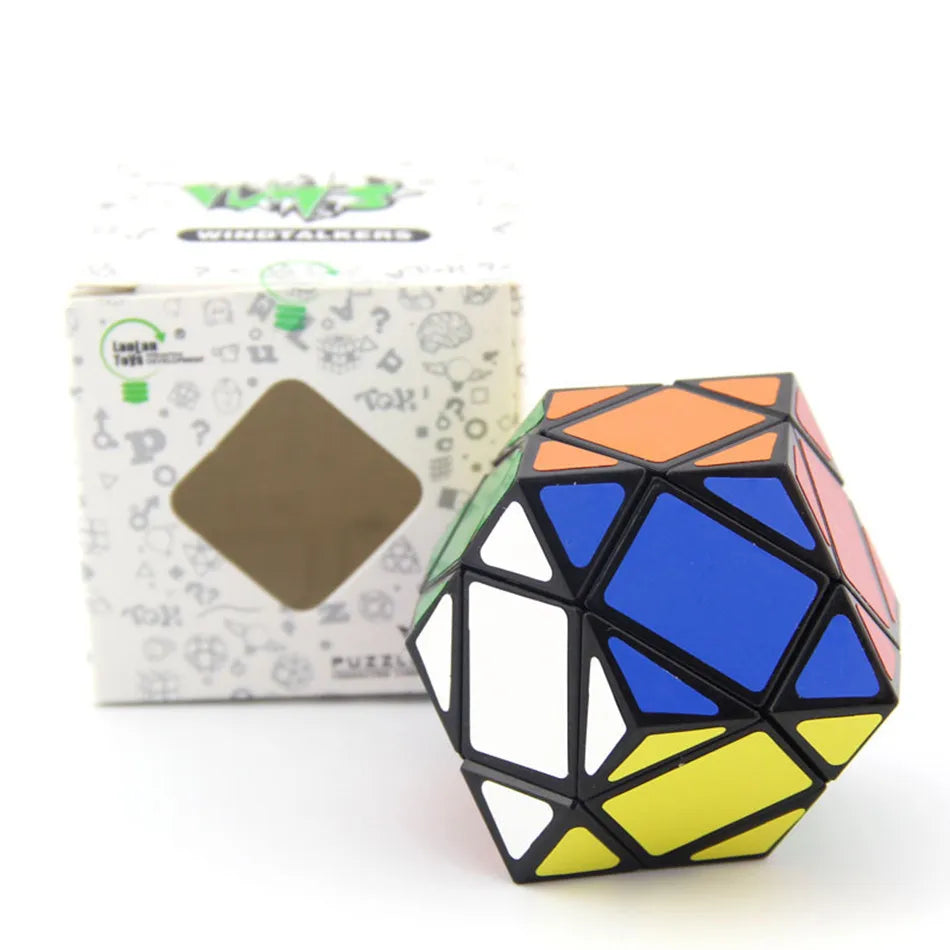 Lanlan Rhombic Dodecahedron Black PVC Sticker Educational Cubo Magico Toy Gift Idea Cubo Magico Toys for Children