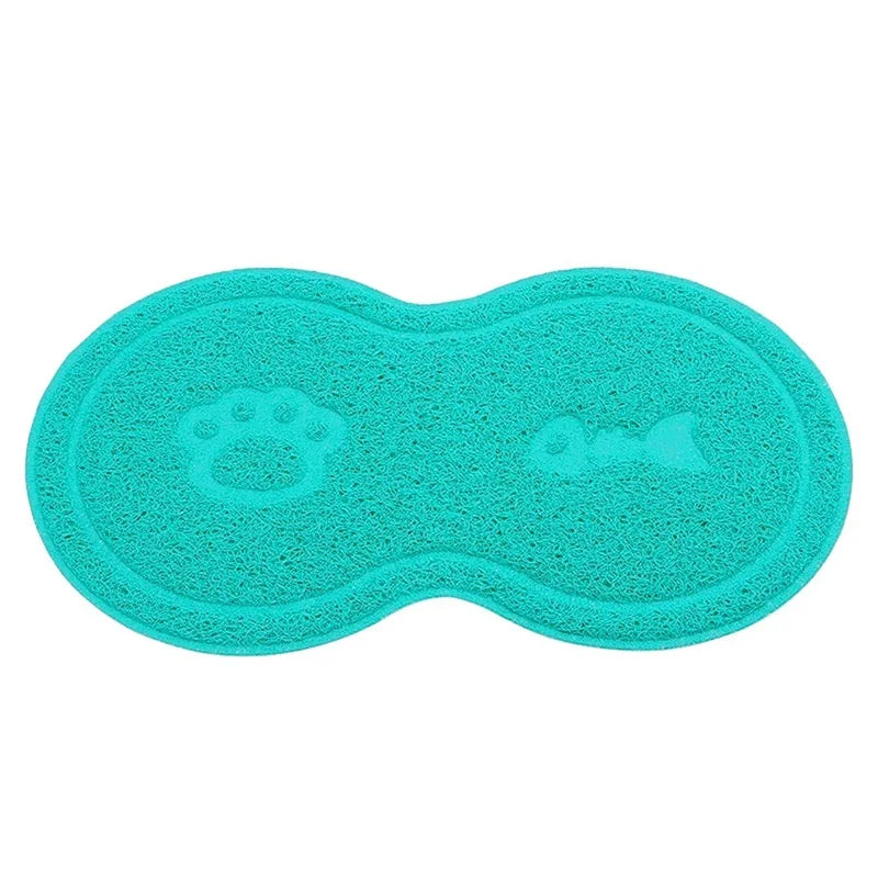 Pet Feeding Mat Dog Cat Eating Drinking Bowl Pad Waterproof Pet Litter Mat Puppy Water Food Dish Tray PVC Feed Placemat for Pet