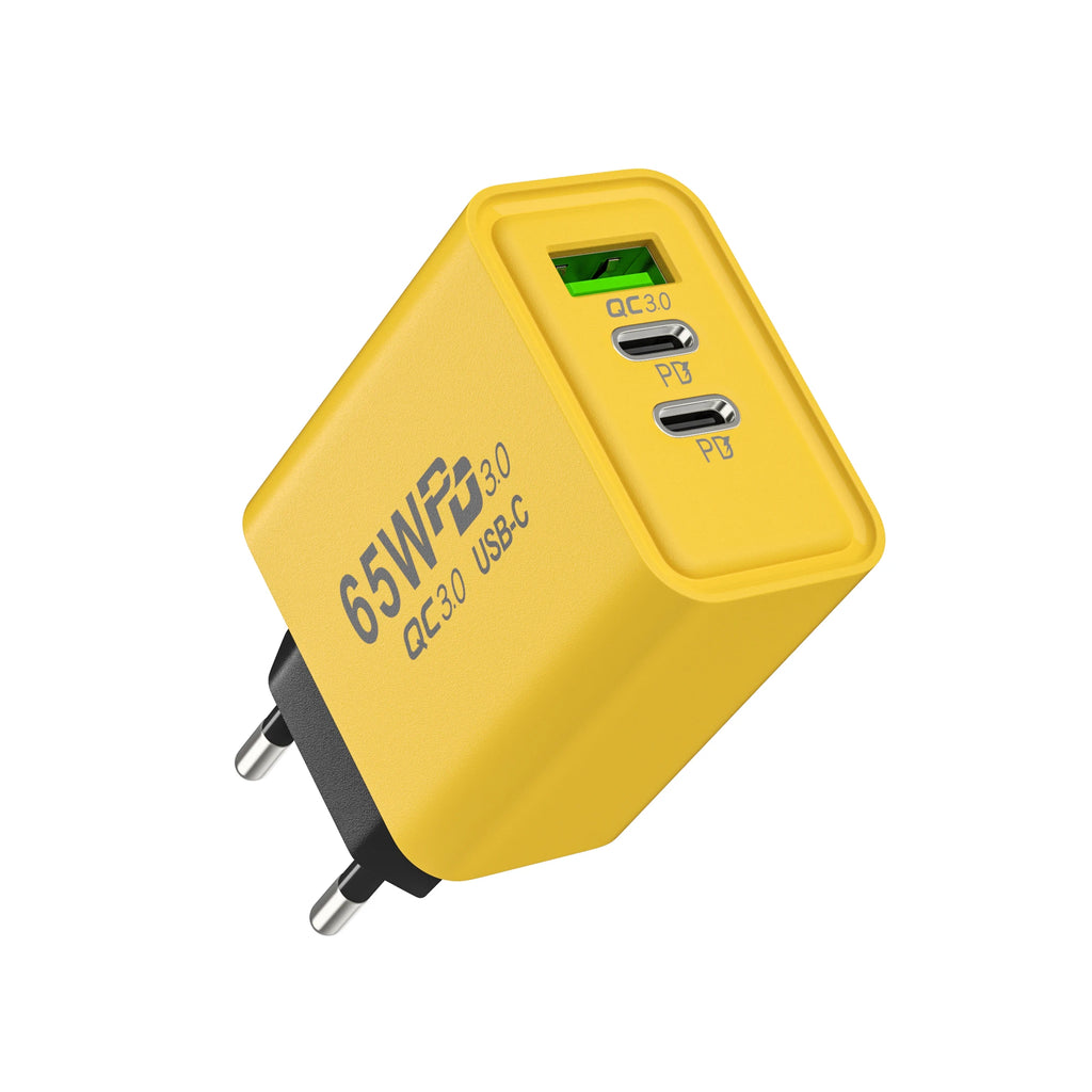 High Quality for Charger 65W Chargers US EU UK 3 USB-C  Mobile Phone 5v2a Charging Head Charger Adapter