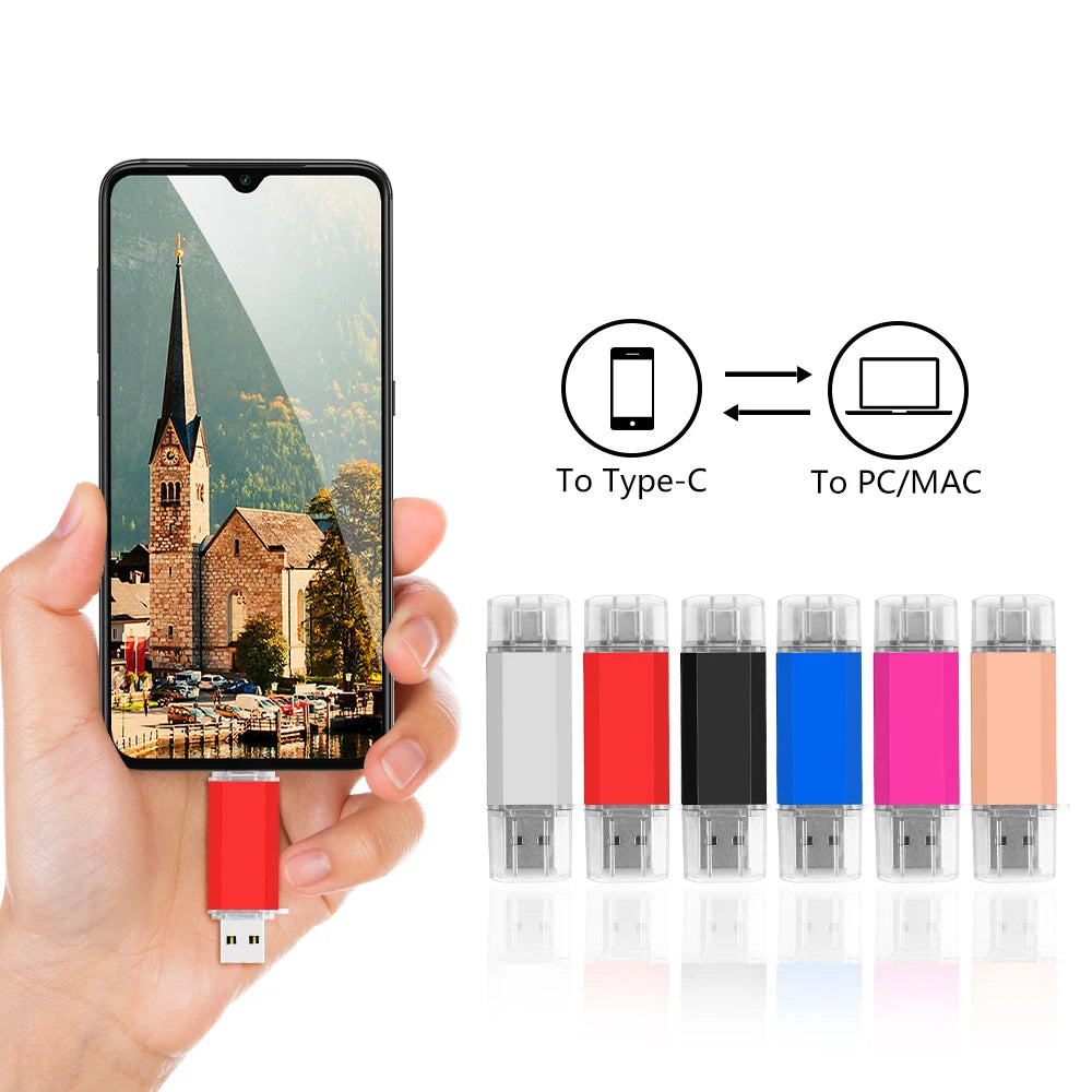 jaster Factory-Sold USB2.0 TYPE-C Flash Drive 128GB 64GB 32GB Pen Drive TYPE-C Interface Smartphone U Disk USB 2.0 4GB 8GB 16GB