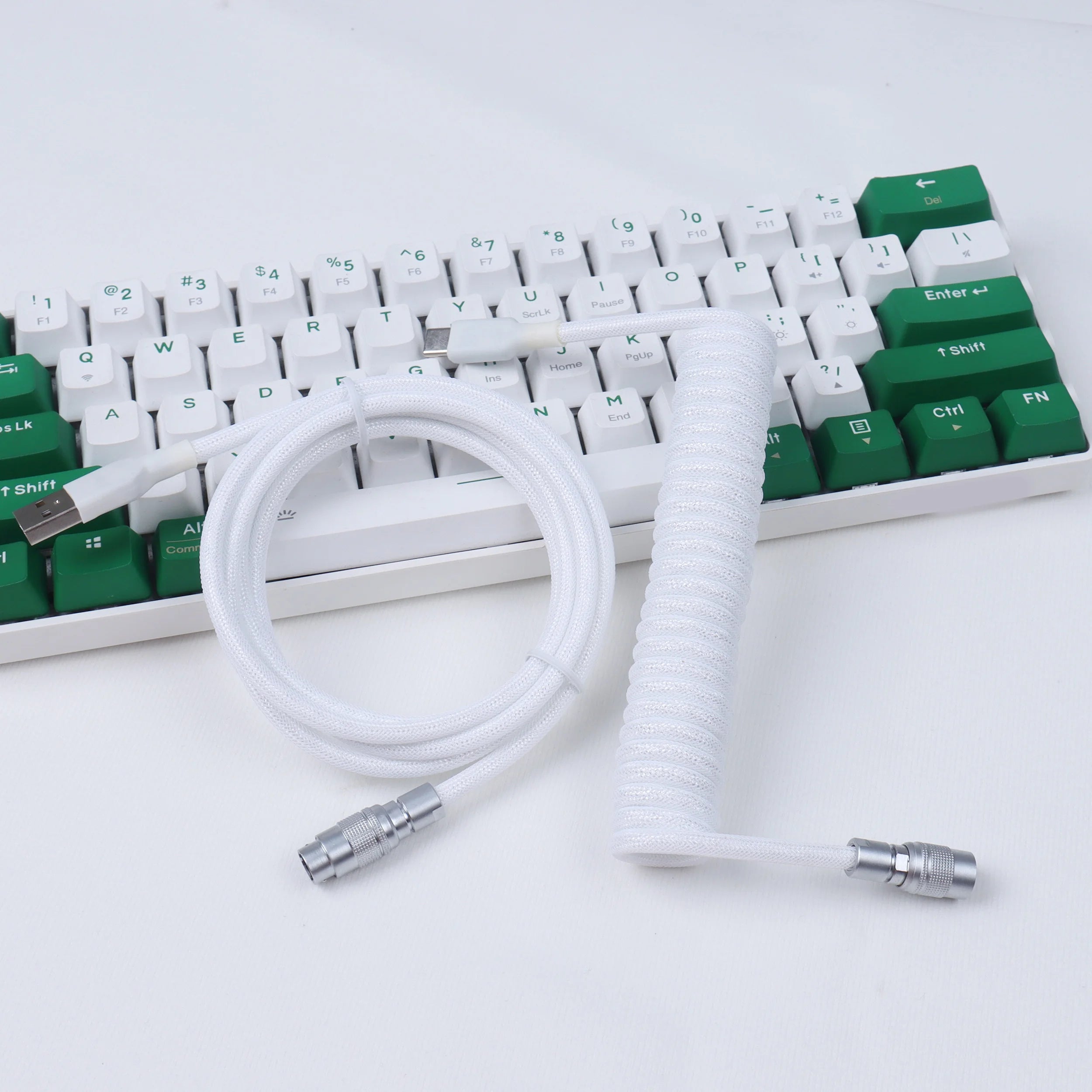 USB Coiled Keyboard Cable YC8 aviator Connector Keyboard Extension Cable Otg Cable Type-c for Keyboard and Mouse