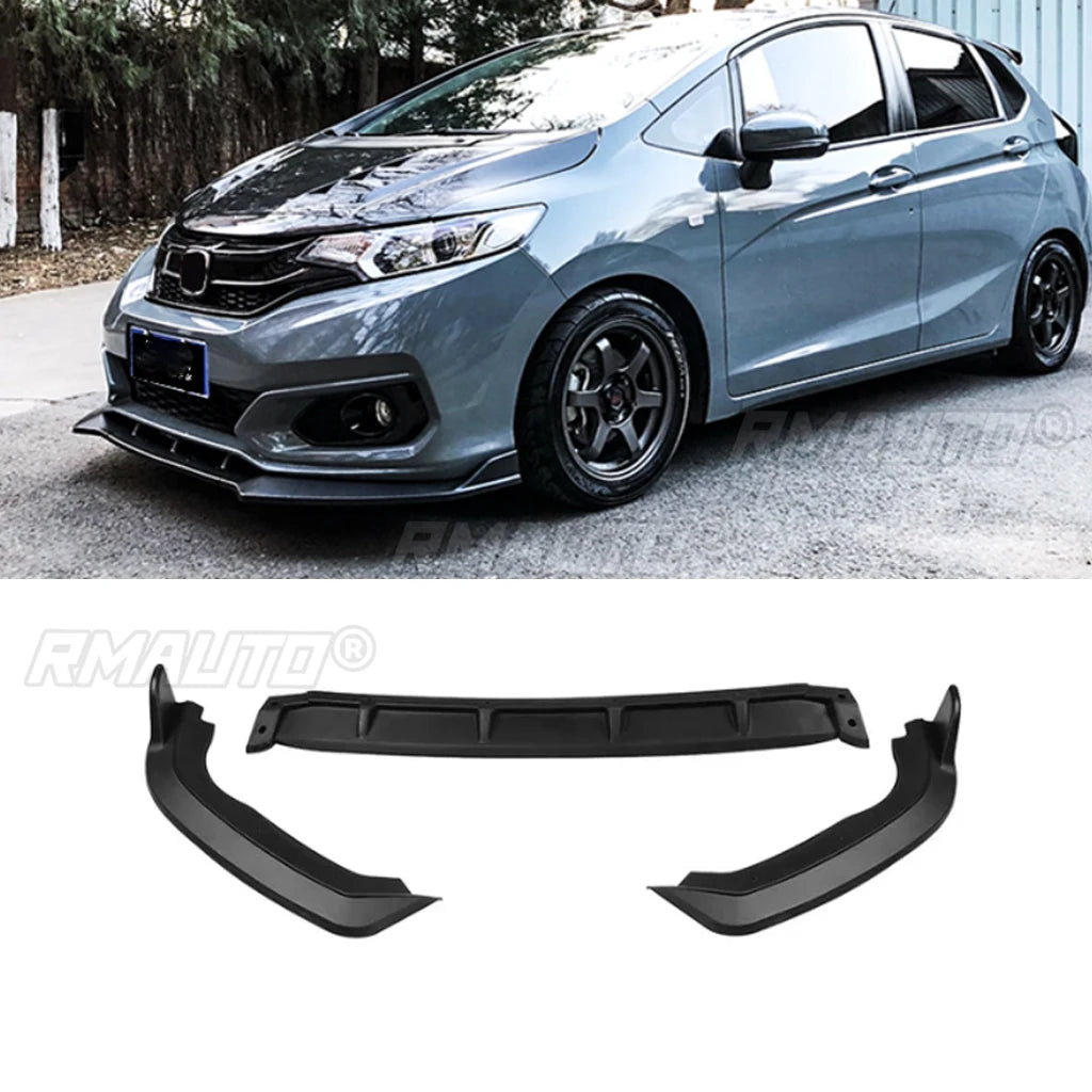 Front Bumper Lip Chin Spoiler Deflector Protector Guard Decoration Body Kit Diffuser Cover Trim for Honda Fit Jazz 2018-2020