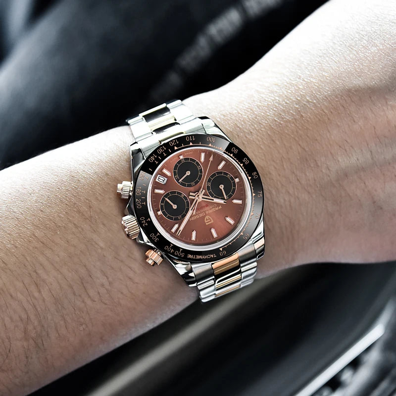 2026 New PAGANI DESIGN Mens Quartz Watches Top Luxury Chronograph VK63 Watch For Men Gift AR Sapphire Mirror Ceramic Bezel Clock
