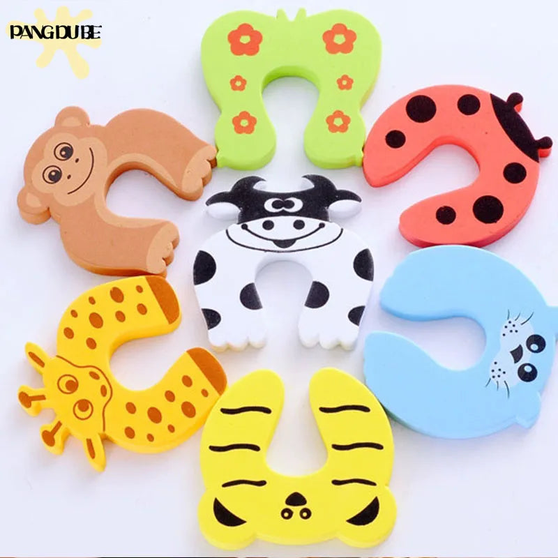 PANGDUBE Child Safety Lock Door Stopper Door Holder Cabinet Drawer Latch Baby Proofing Home Protection Kids Security Device